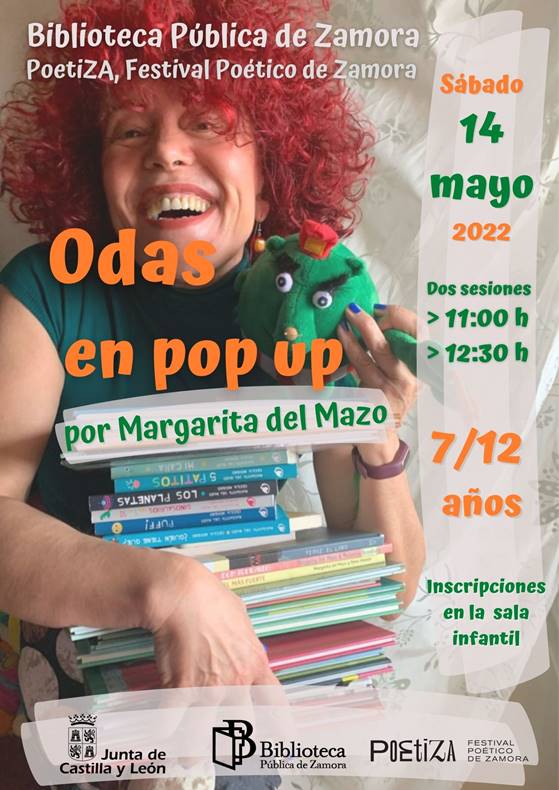 Taller Odas en pop up, por Margarita del Mazo. Zamora Inquieta. Biblioteca Pública de Zamora